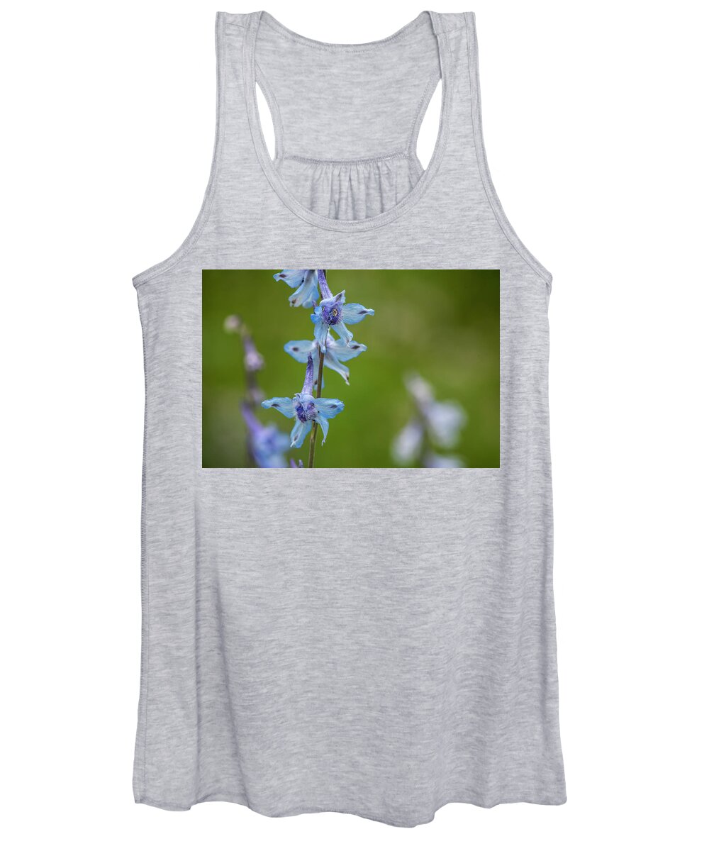Flowers Women's Tank Top featuring the photograph Larkspur on the Roadside by Robert Potts