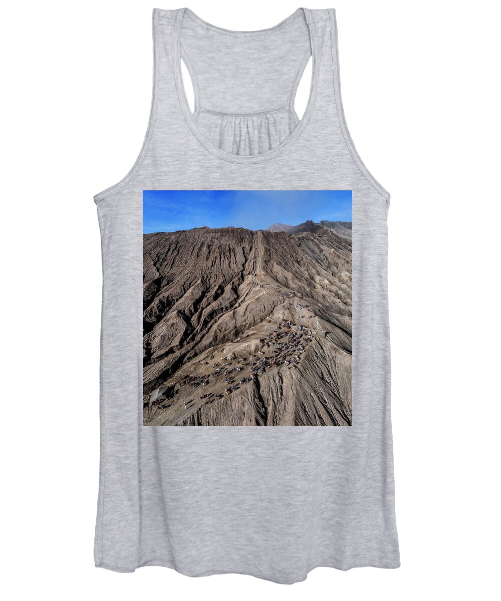 Travel Women's Tank Top featuring the photograph Leading to the volcano crater by Pradeep Raja Prints