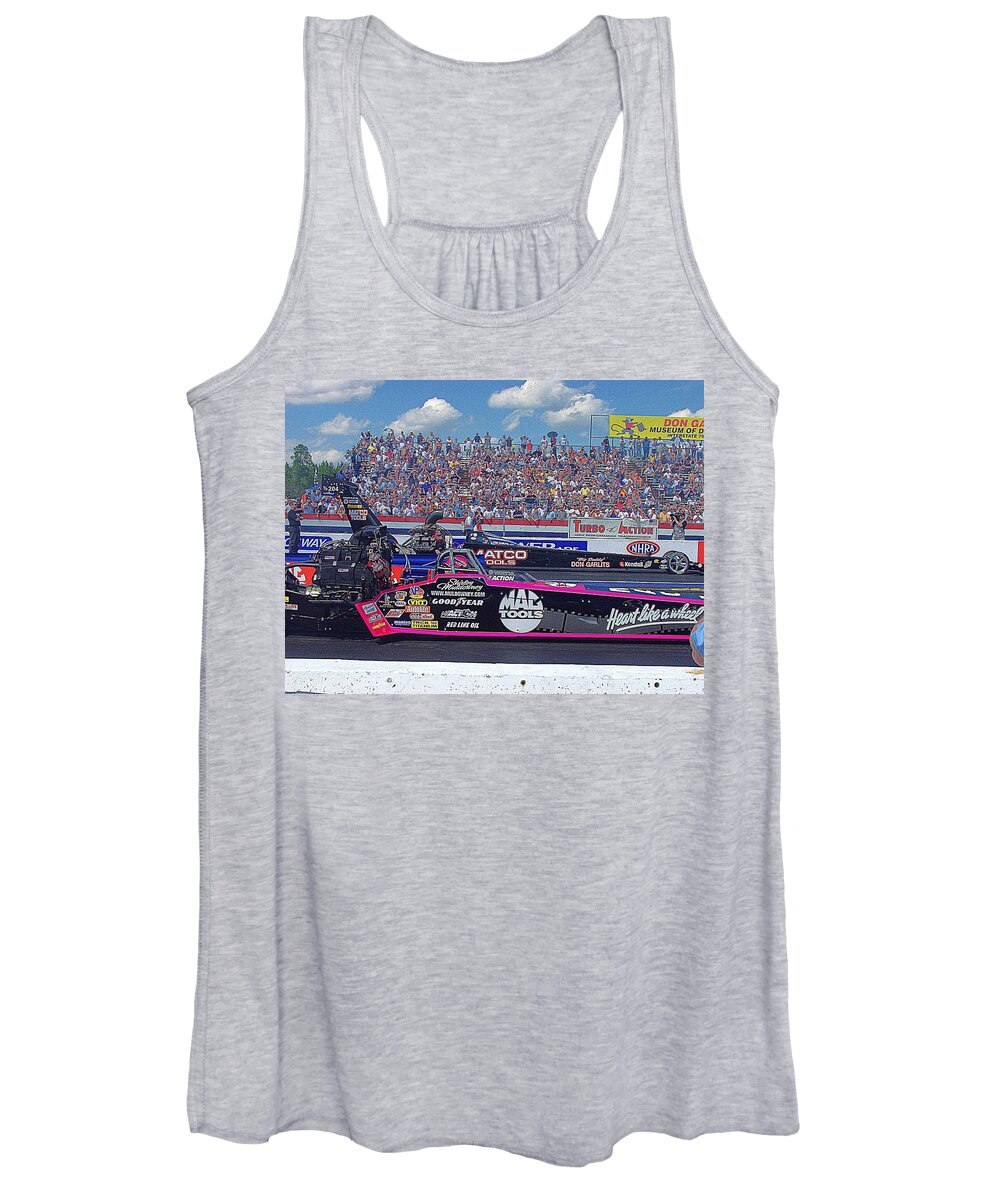 Gainesville Women's Tank Top featuring the photograph Legends at the Line by Jerry Battle