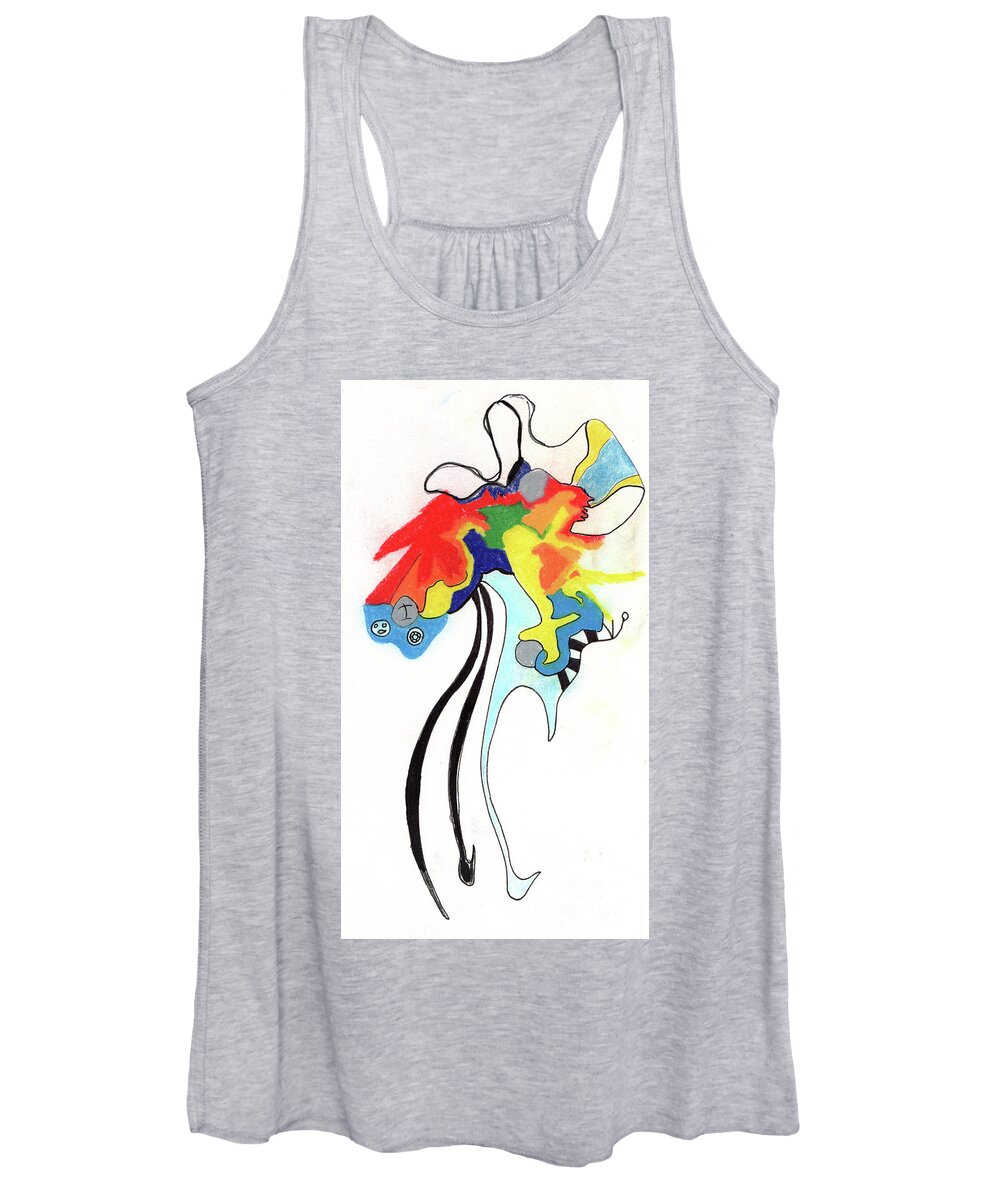 Colorful Women's Tank Top featuring the mixed media Lifted by Jeff Barrett