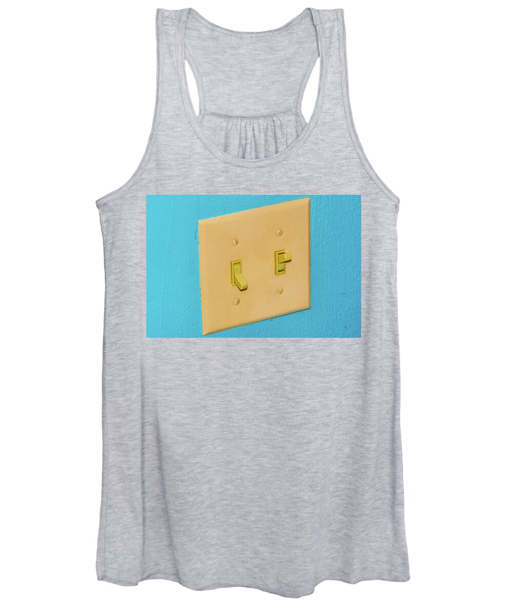 Abstract Women's Tank Top featuring the photograph Light Switch by Jim Shackett