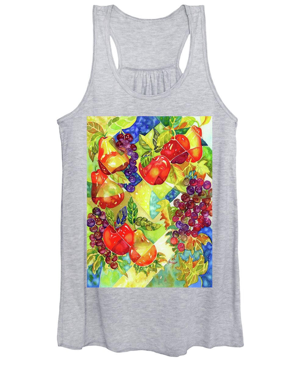 Watercolor Women's Tank Top featuring the painting Light Through Glass II by Ann Nicholson