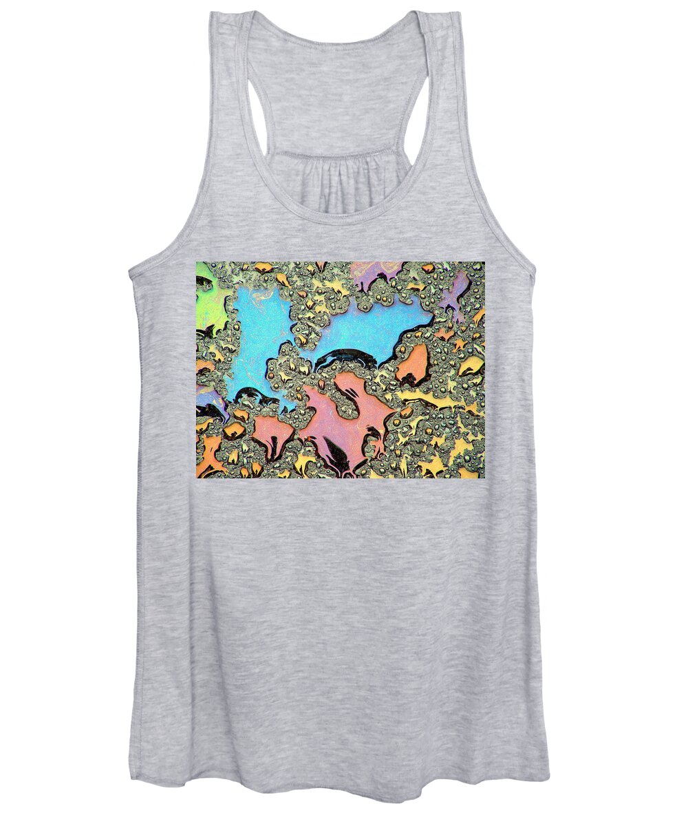 Oil Women's Tank Top featuring the photograph Liquid Color 2 by Mark Fuller