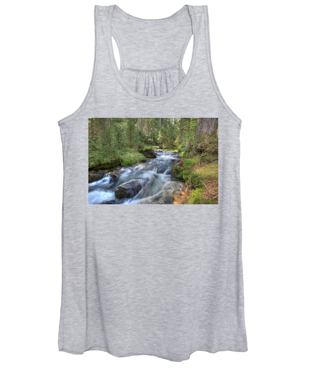 Mountain Women's Tank Top featuring the photograph Liquid Snow by Sean Allen