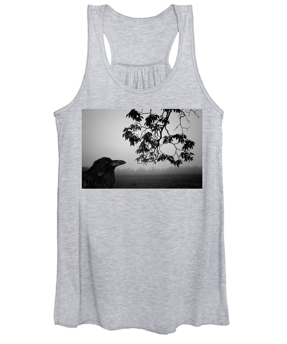 Raven Women's Tank Top featuring the photograph Listening to the Leaves by David Gordon