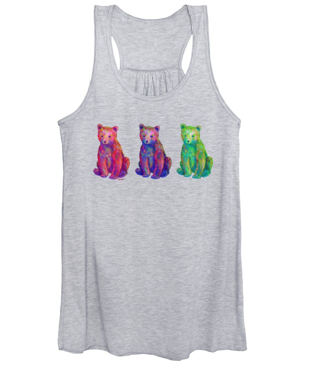 Little Bears Women's Tank Top featuring the painting Little Bears by Teresa Ascone
