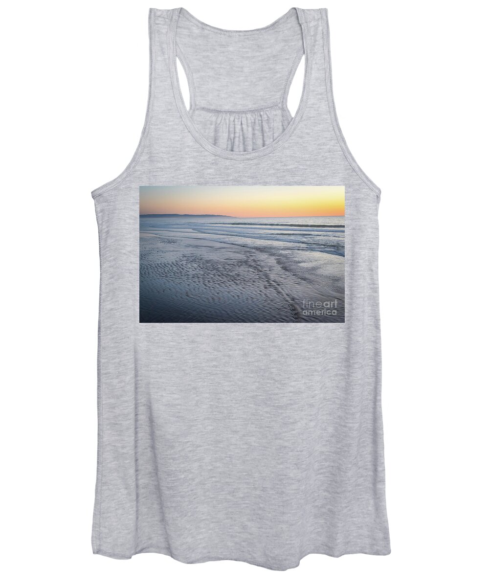 Beach Women's Tank Top featuring the photograph Lonely Pismo Sunset by Jeff Hubbard