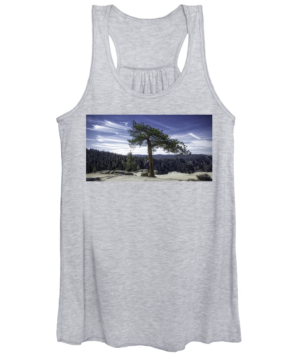 Yosemite Women's Tank Top featuring the photograph Lonesome Tree by Chris Cousins