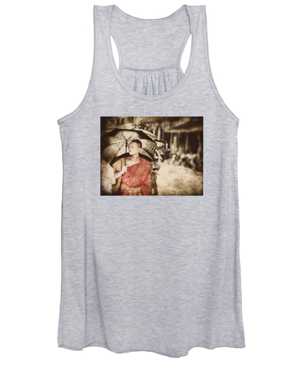 Buddha Women's Tank Top featuring the photograph Long Ago in Luang Prabang by Cameron Wood