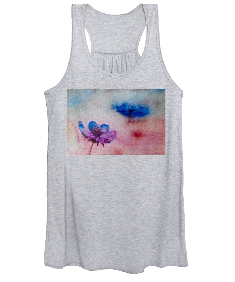 Wildflowers Women's Tank Top featuring the painting Lost in Summer by Cara Frafjord