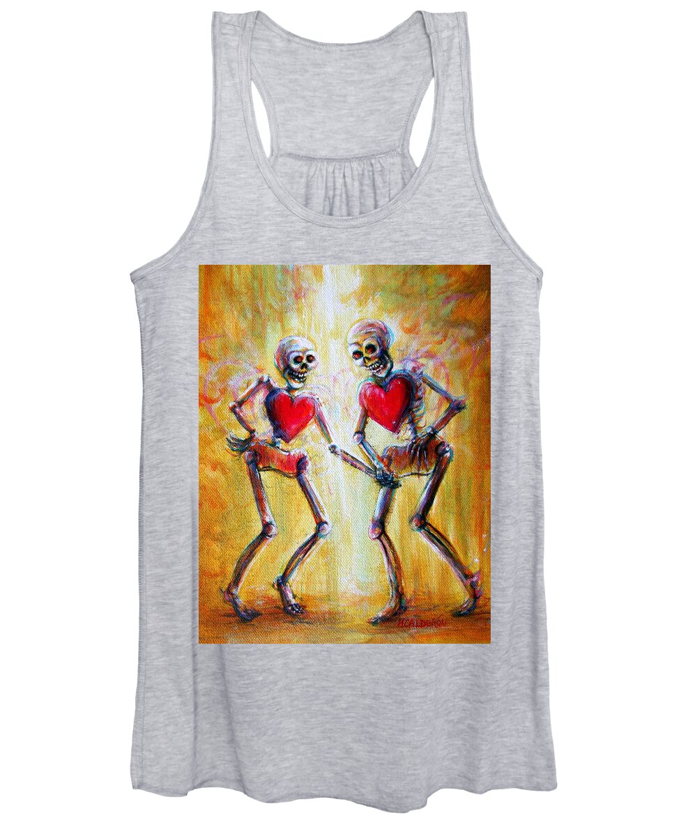 Lovers Women's Tank Top featuring the painting Love 2 Love by Heather Calderon