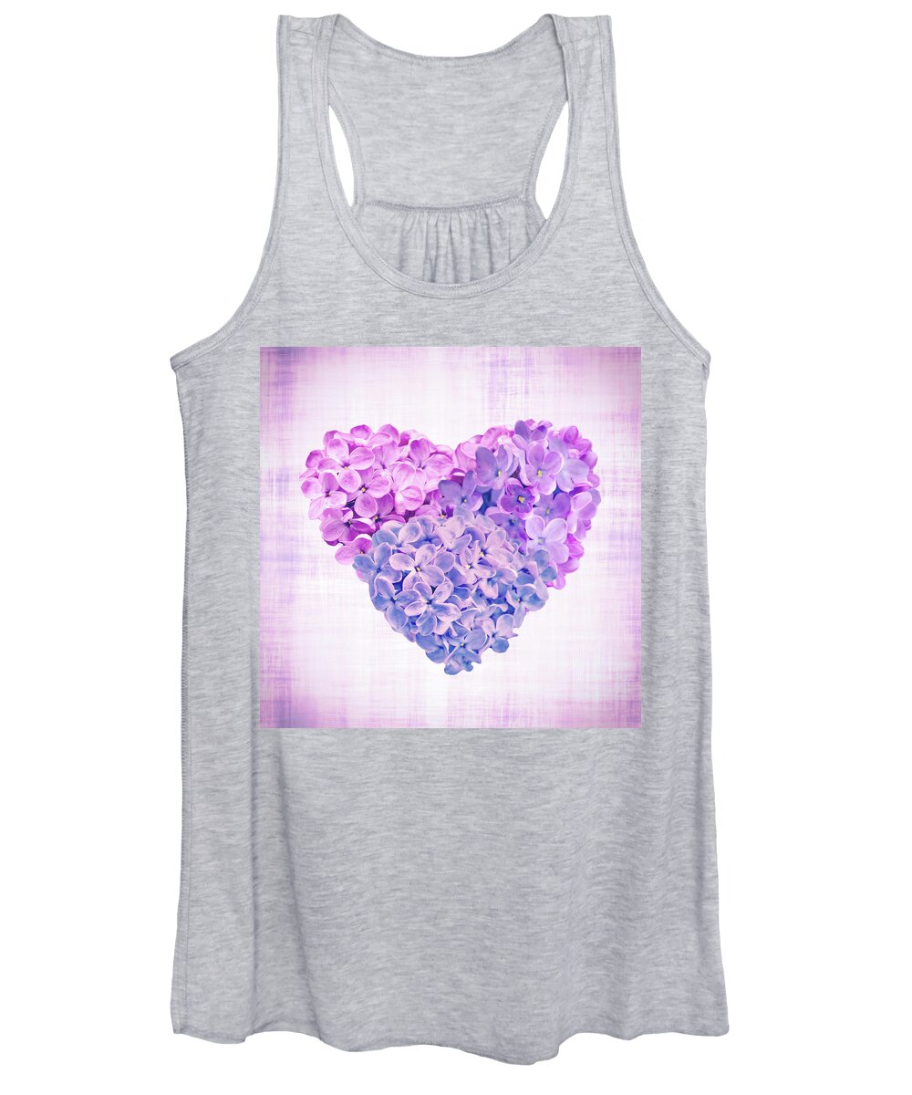 Syringa Vulgaris Women's Tank Top featuring the photograph Love And Lilacs by Iryna Goodall