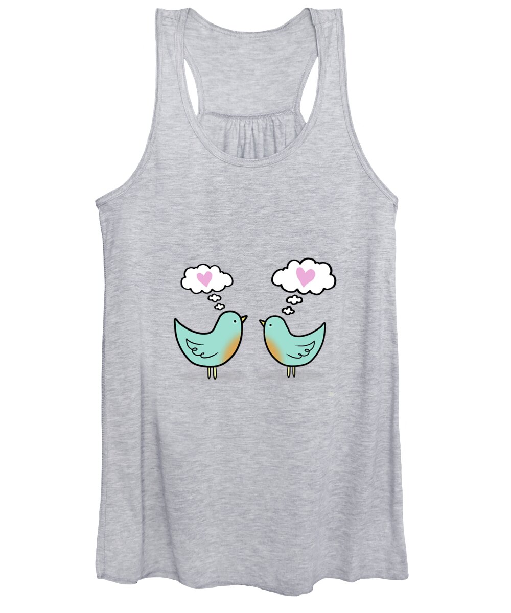 Cute Women's Tank Top featuring the painting Love Was In The Air by Little Bunny Sunshine