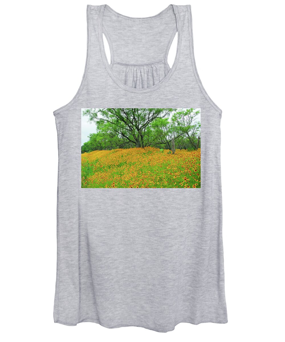 Coreopsis Women's Tank Top featuring the photograph Lush Coreopsis by Lynn Bauer