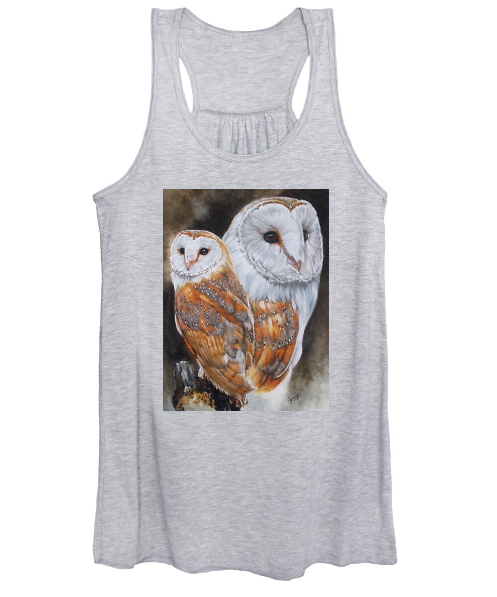 Bird Women's Tank Top featuring the mixed media Luster by Barbara Keith
