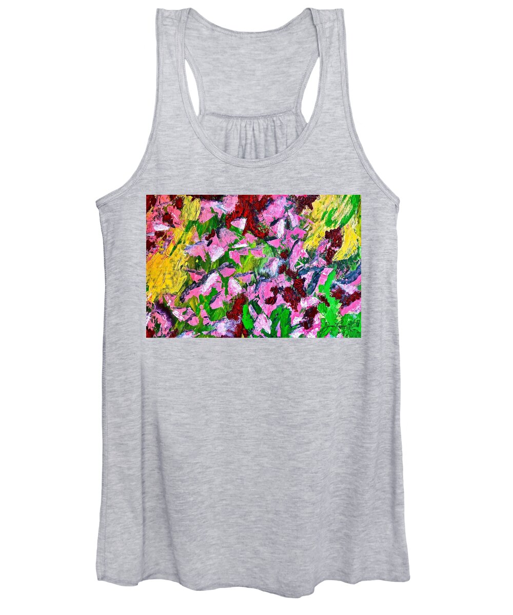 Abstract Painting Women's Tank Top featuring the painting Lyrical Abstraction 201 by Joan Reese