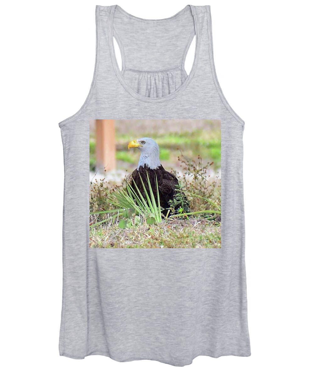 Bald Eagle Women's Tank Top featuring the photograph M15 by Liz Grindstaff