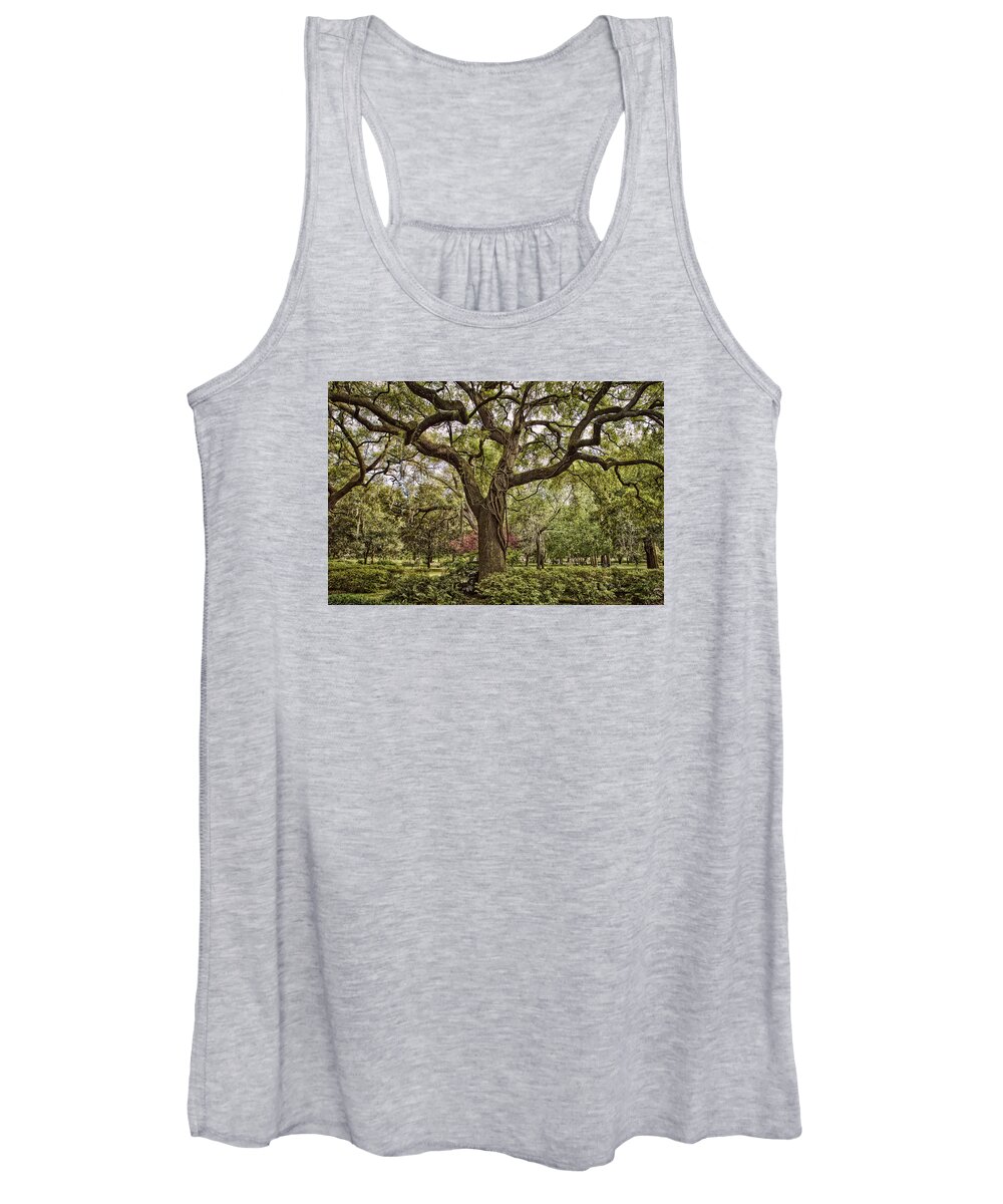 Forsythe Park Women's Tank Top featuring the photograph Magic Oak by Diana Powell