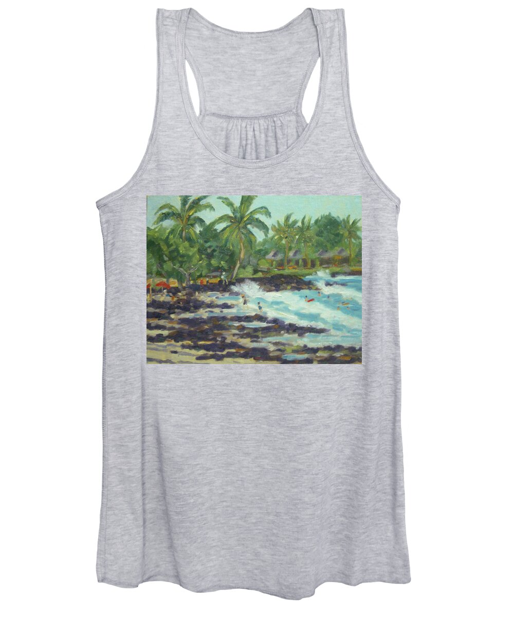 Impressionism Women's Tank Top featuring the painting Magic Sands Beach by Stan Chraminski