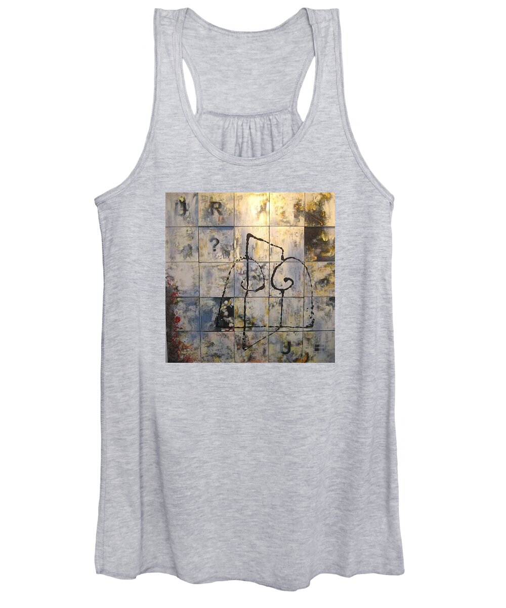 Frank Zappa Women's Tank Top featuring the painting Make Over by Eduard Meinema