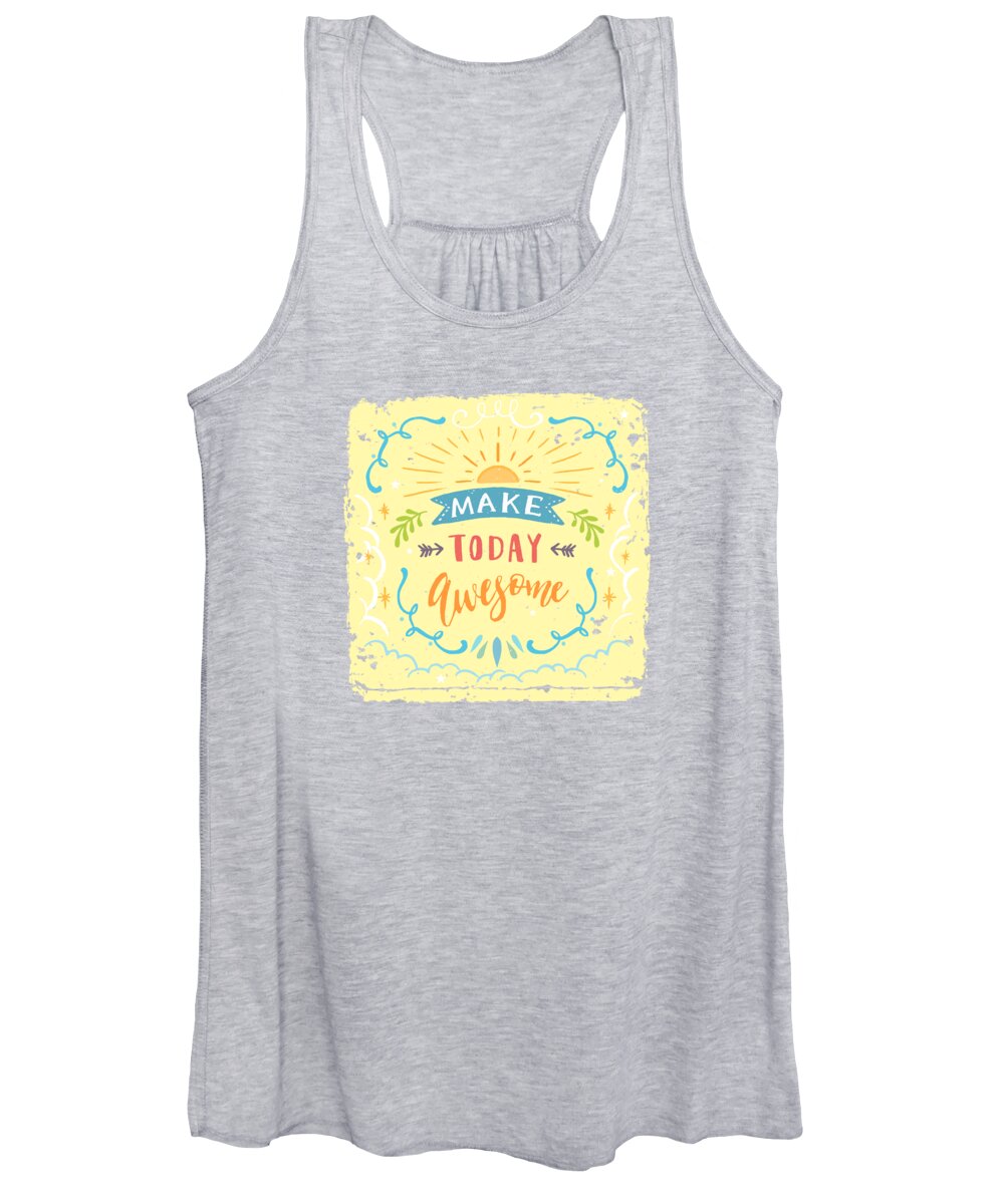 Graphic-design Women's Tank Top featuring the painting Make Today Awesome by Little Bunny Sunshine