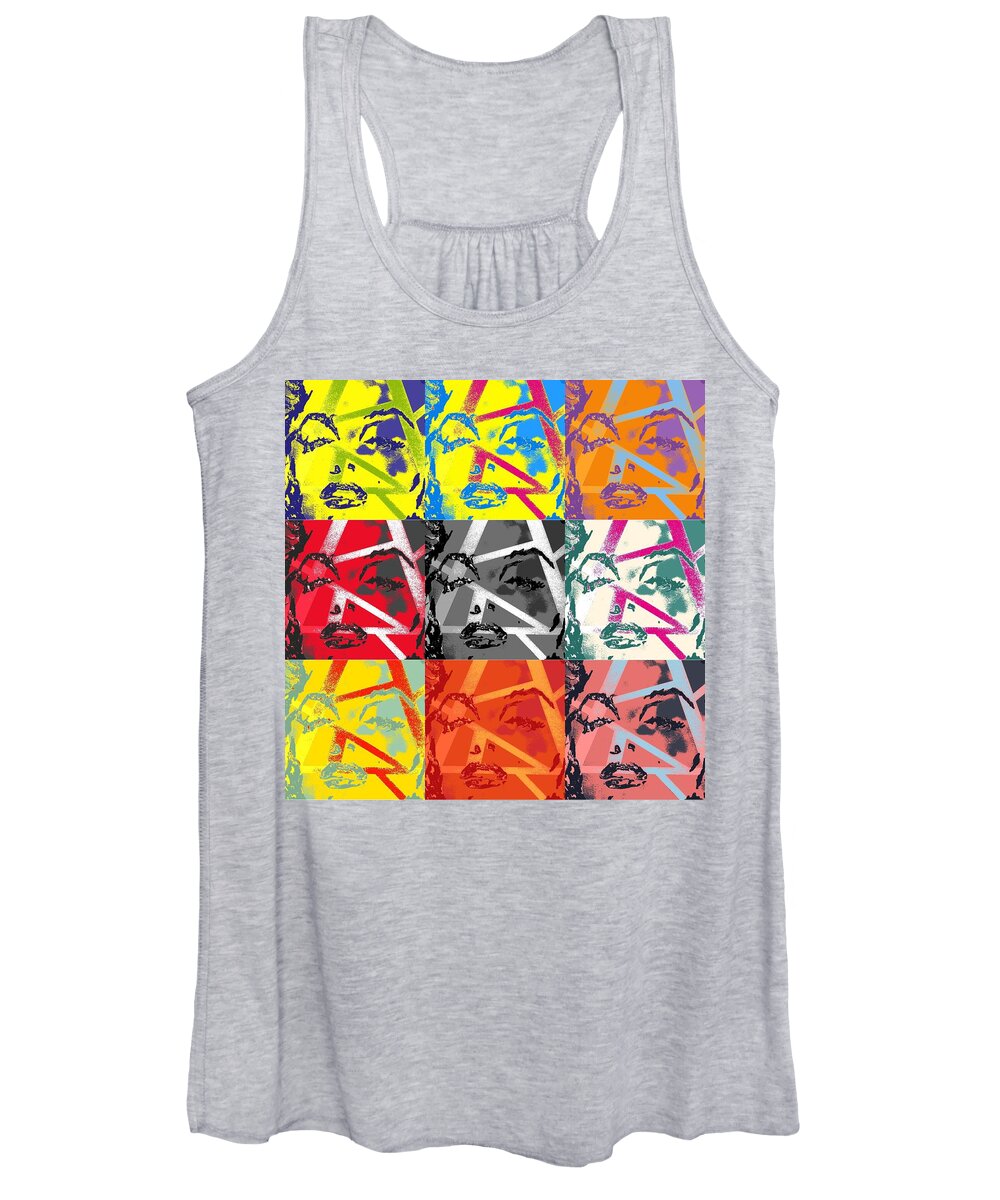 Monroe Women's Tank Top featuring the painting many faces of Marilyn Monroe by Robert Margetts