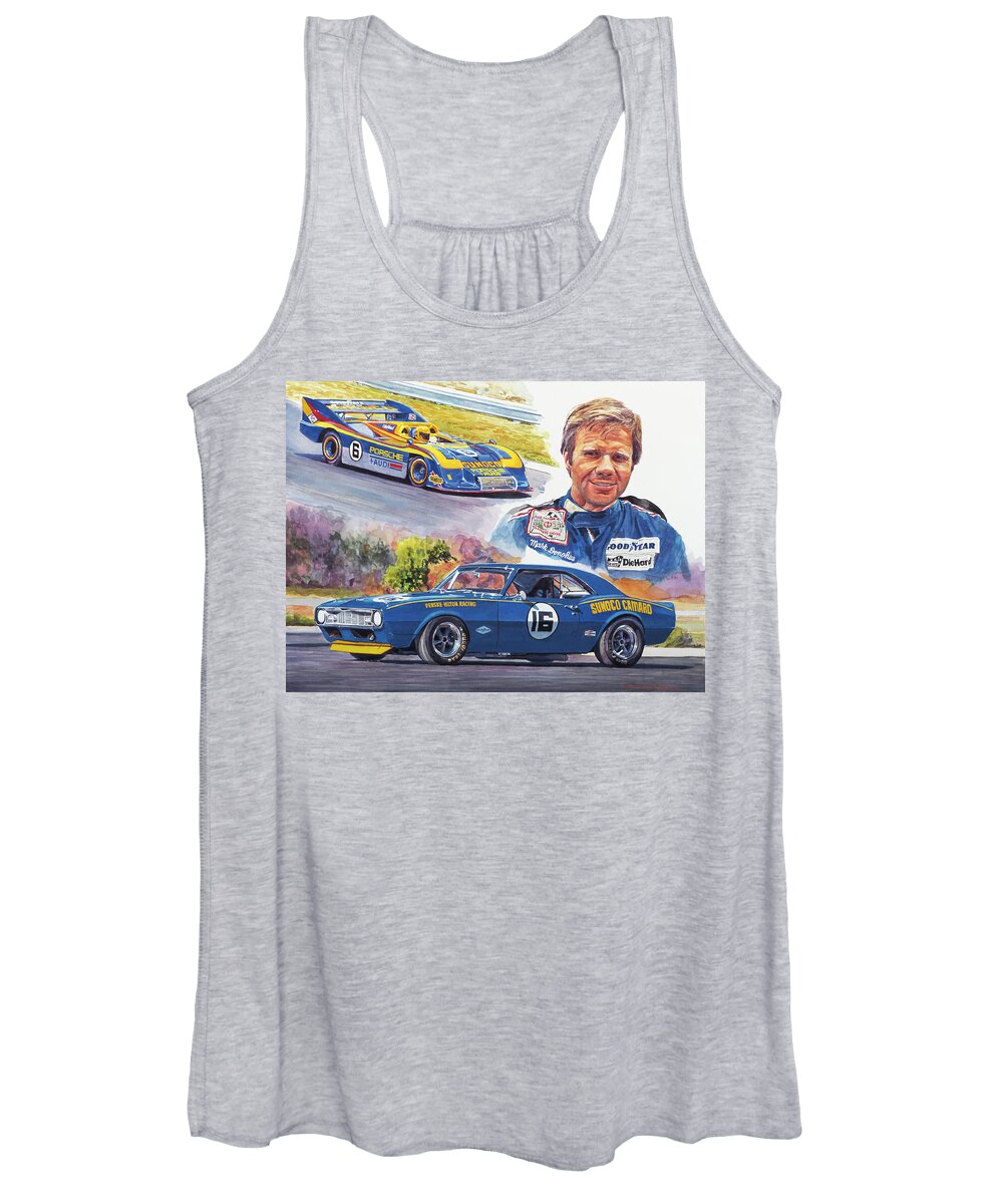 Camaro Women's Tank Top featuring the painting Mark Donohue Racing by David Lloyd Glover