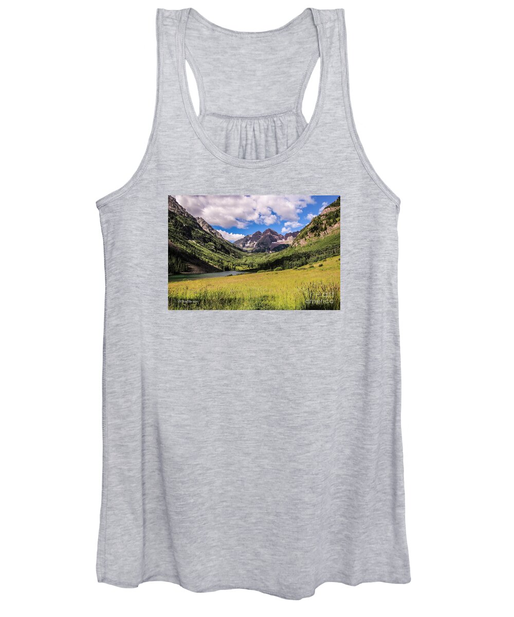 Maroon Bells Women's Tank Top featuring the photograph Maroon Bells by Veronica Batterson
