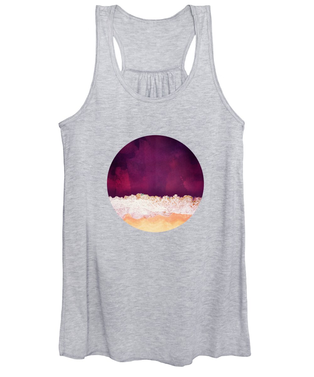 Maroon Women's Tank Top featuring the photograph Maroon Ocean by Spacefrog Designs