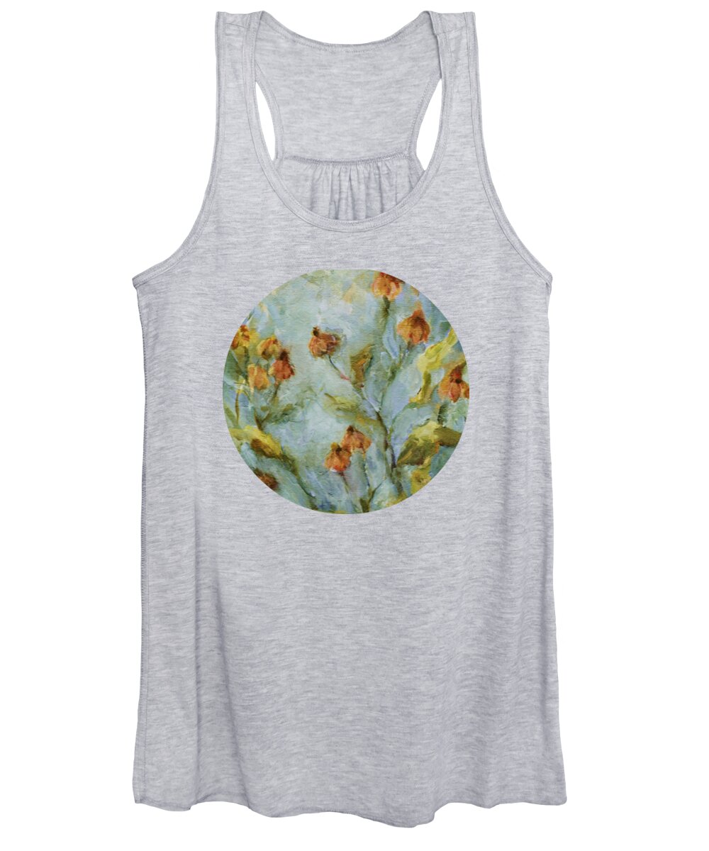 Floral Women's Tank Top featuring the painting Mary's Garden by Mary Wolf