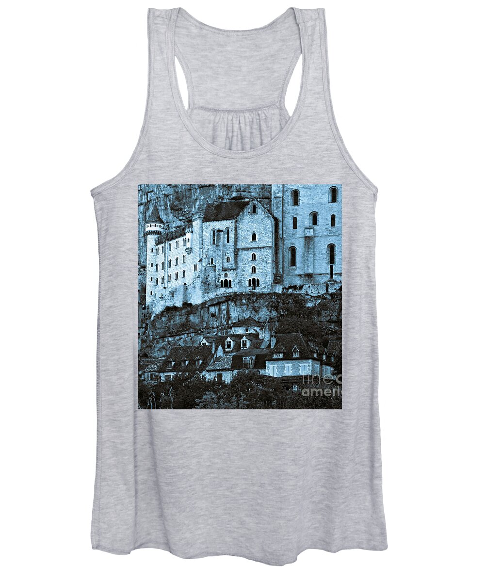 Medieval Castle In The Pilgrimage Town Of Rocamadour Women's Tank Top featuring the photograph Medieval castle in the pilgrimage town of Rocamadour by Silva Wischeropp
