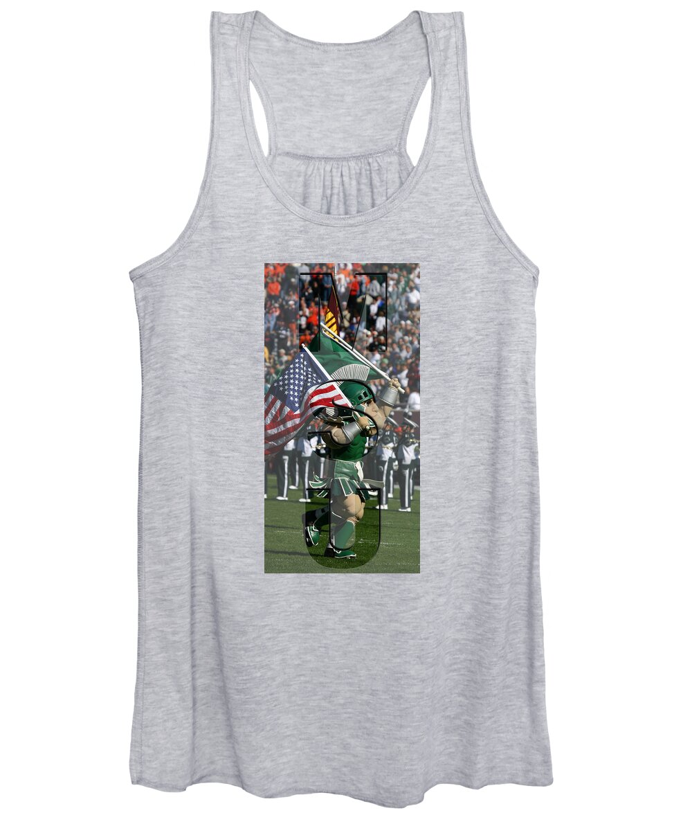 Michigan State Women's Tank Top featuring the photograph MichiganState Sparty by John McGraw