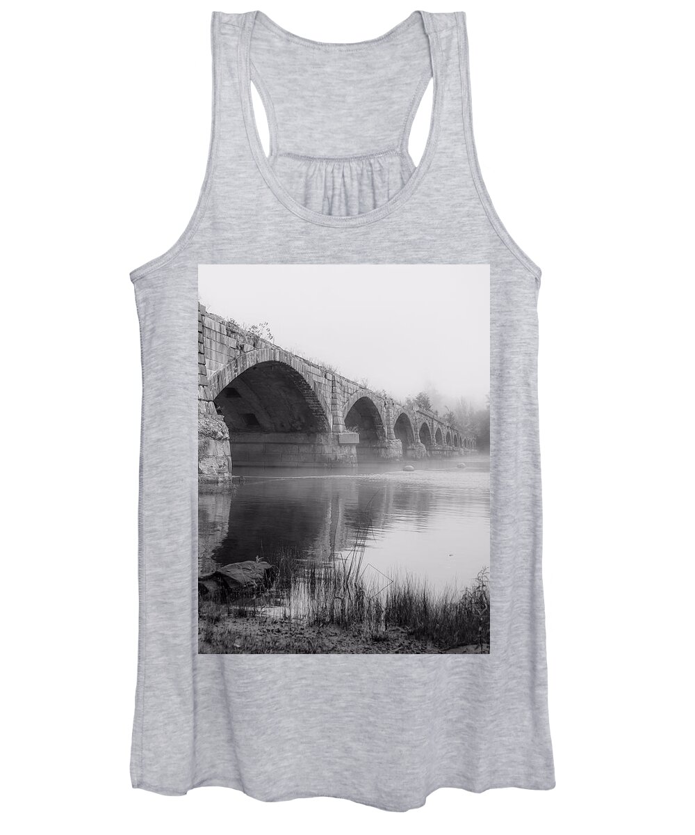 Fenimore Women's Tank Top featuring the photograph Misty Bridge by Kendall McKernon