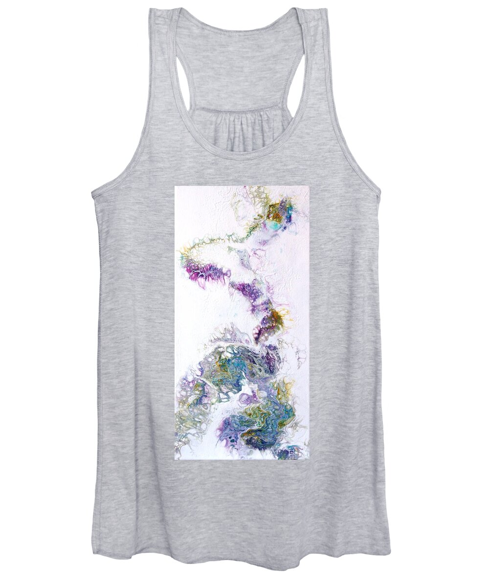 Smoke Women's Tank Top featuring the painting Misty by Jo Smoley
