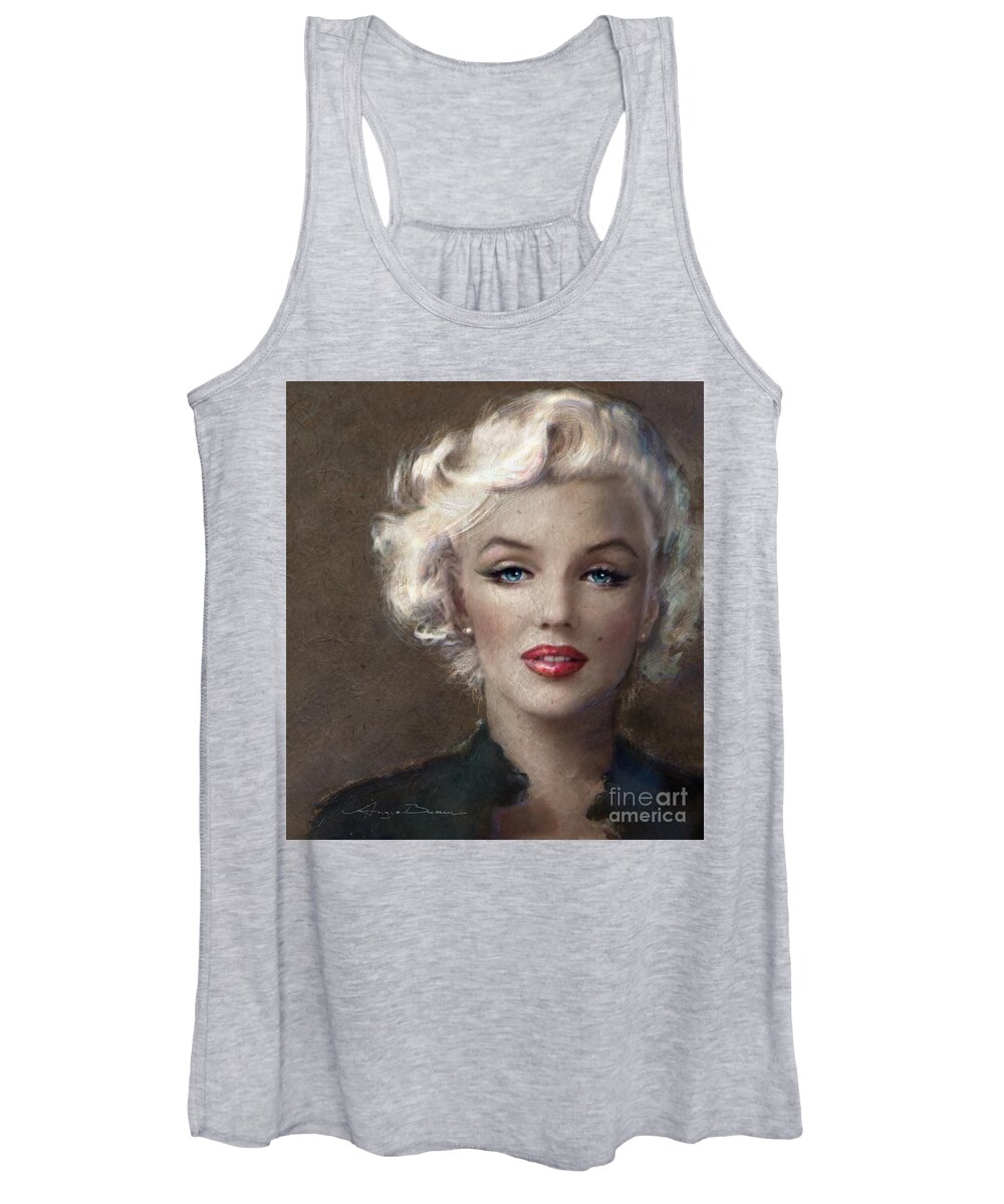 Painting Women's Tank Top featuring the painting MM soft 2 by Angie Braun