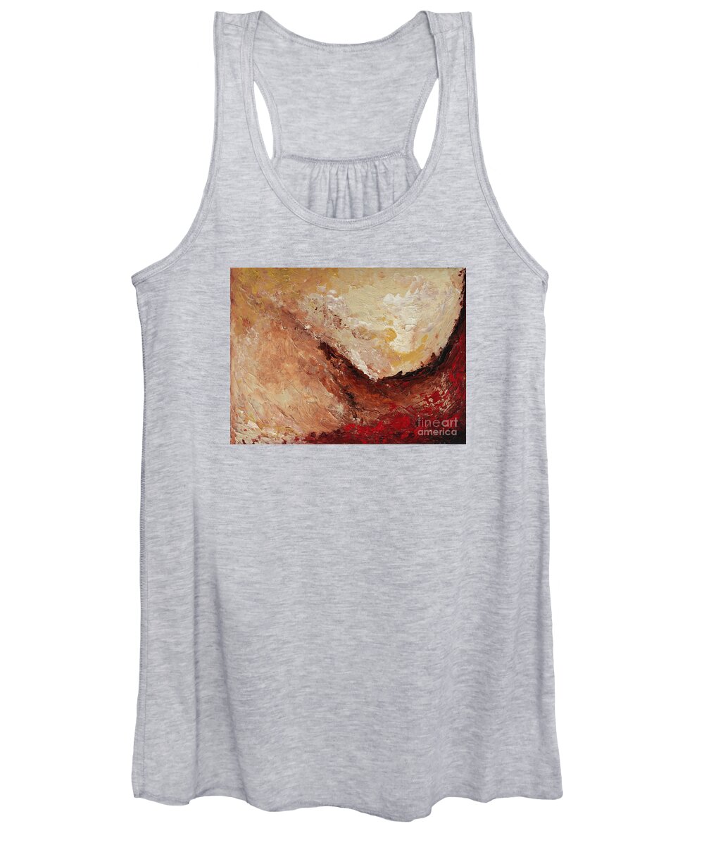 Swirl Women's Tank Top featuring the painting Molten Lava by Preethi Mathialagan