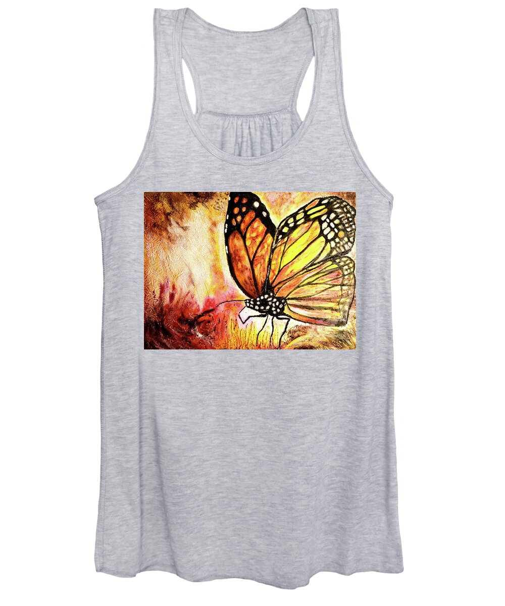 Endangered Species Women's Tank Top featuring the painting Monarch by Toni Willey