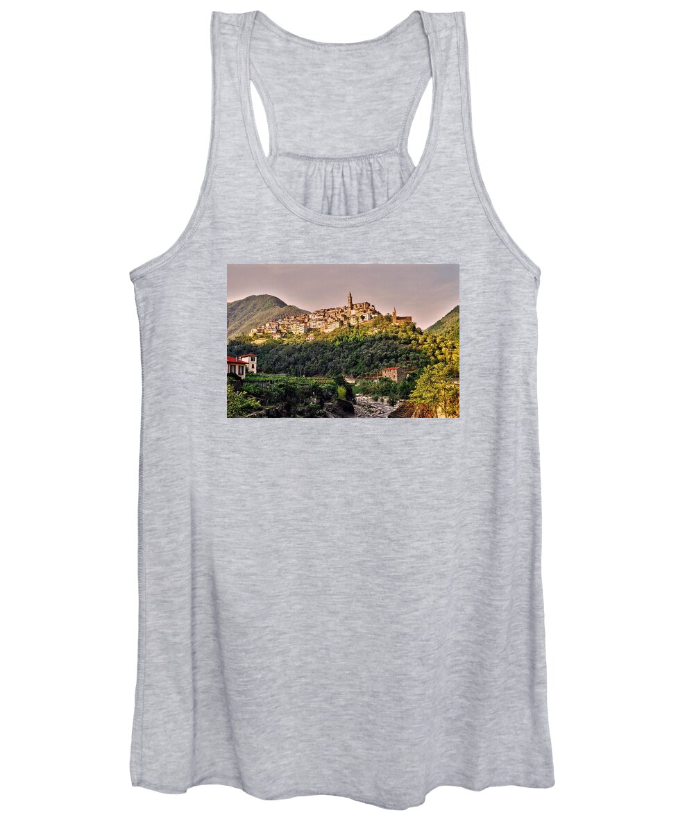 Europa Women's Tank Top featuring the photograph Montalto Ligure - Italy by Juergen Weiss