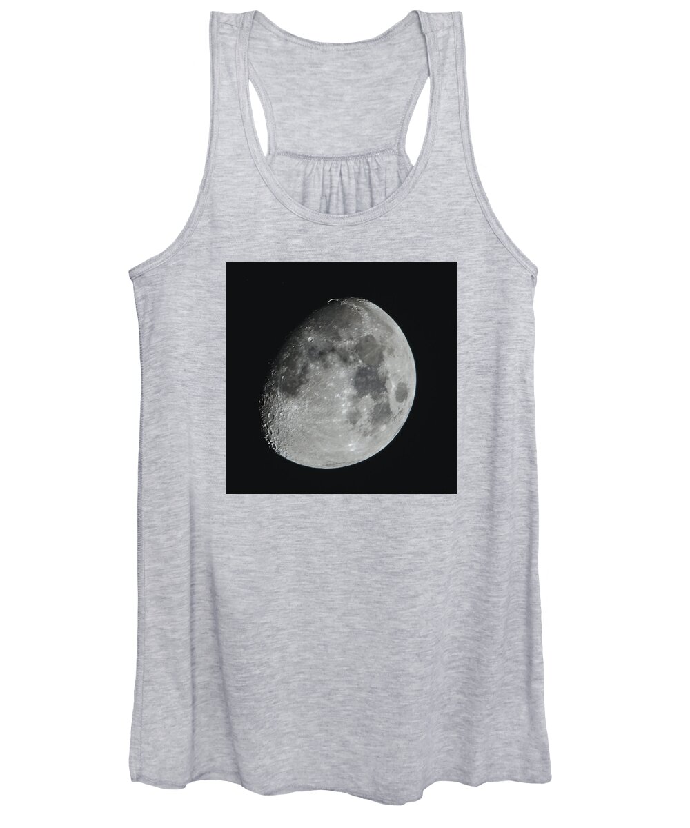 Moon Women's Tank Top featuring the photograph Moon On Day 12 by William Bitman