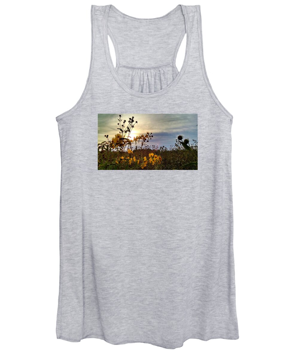 Sunrise Women's Tank Top featuring the photograph Morning Flowers by Brad Nellis