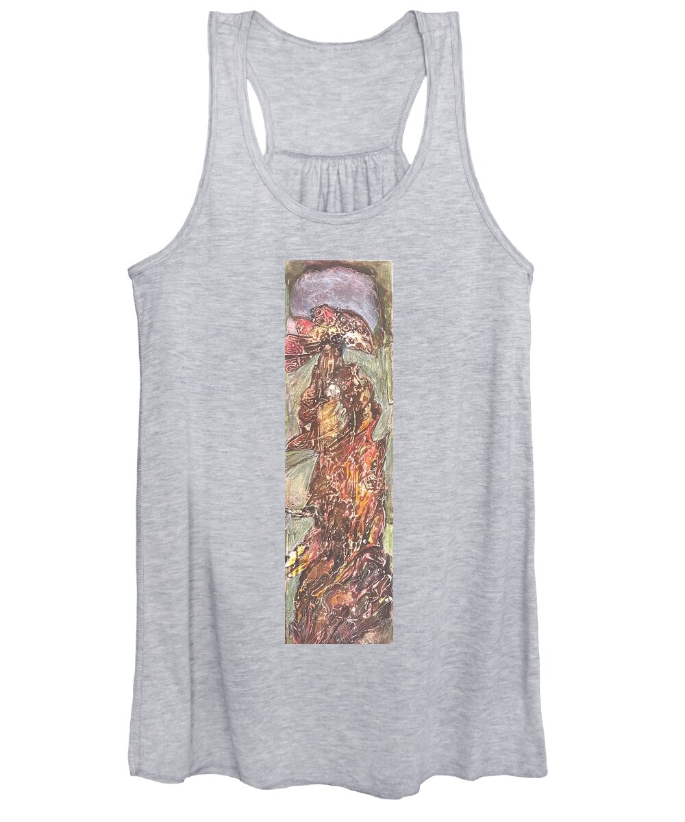 African Woman Women's Tank Top featuring the painting Mother And Child by Ilona Petzer