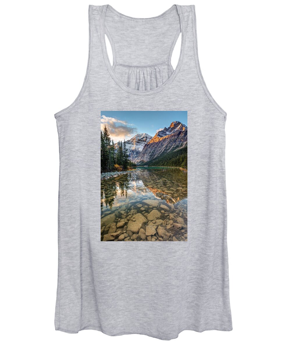 Edith Cavell Women's Tank Top featuring the photograph Mount Edith Cavell Sunrise by Pierre Leclerc Photography