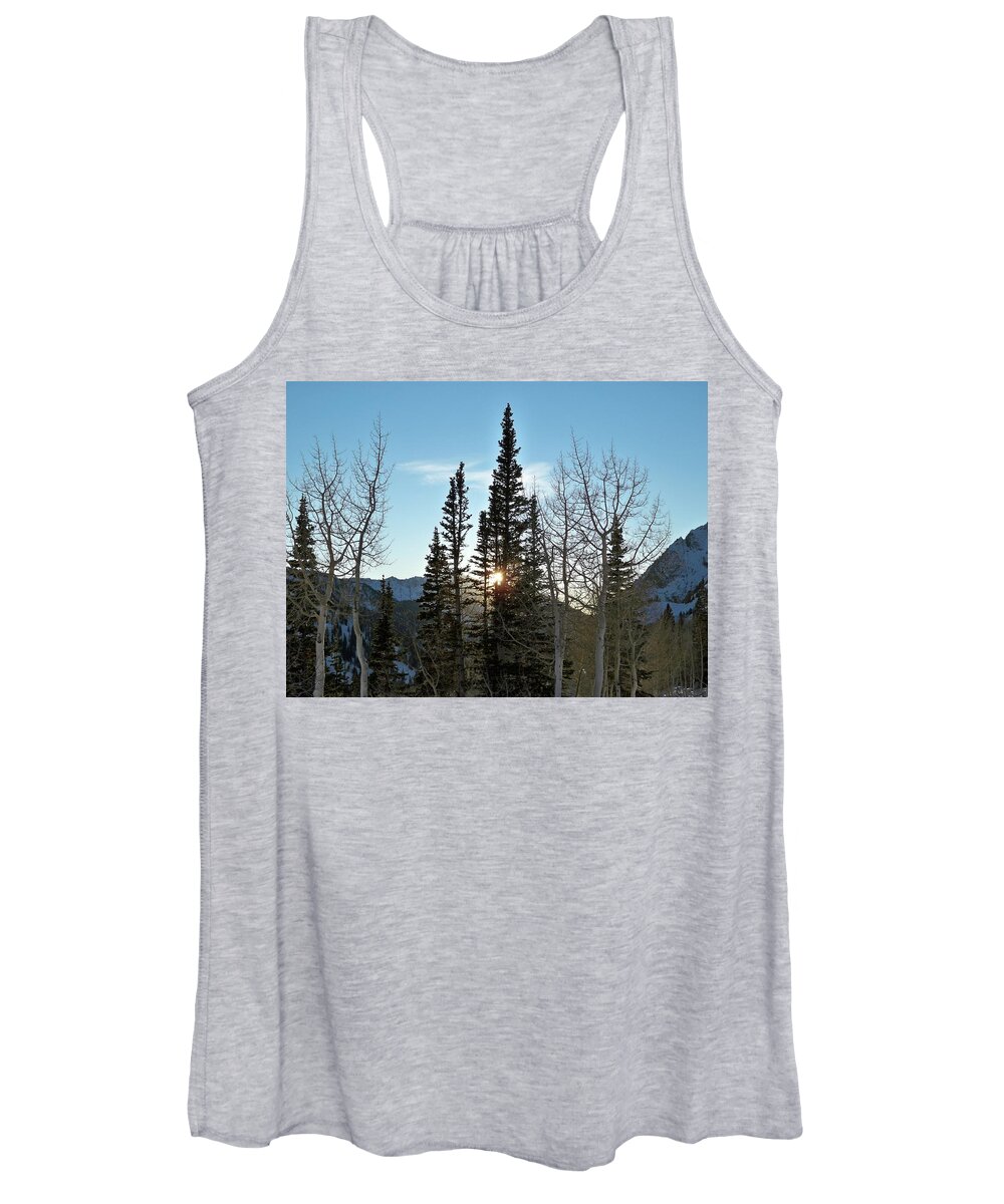 Rural Women's Tank Top featuring the photograph Mountain Sunset by Michael Cuozzo