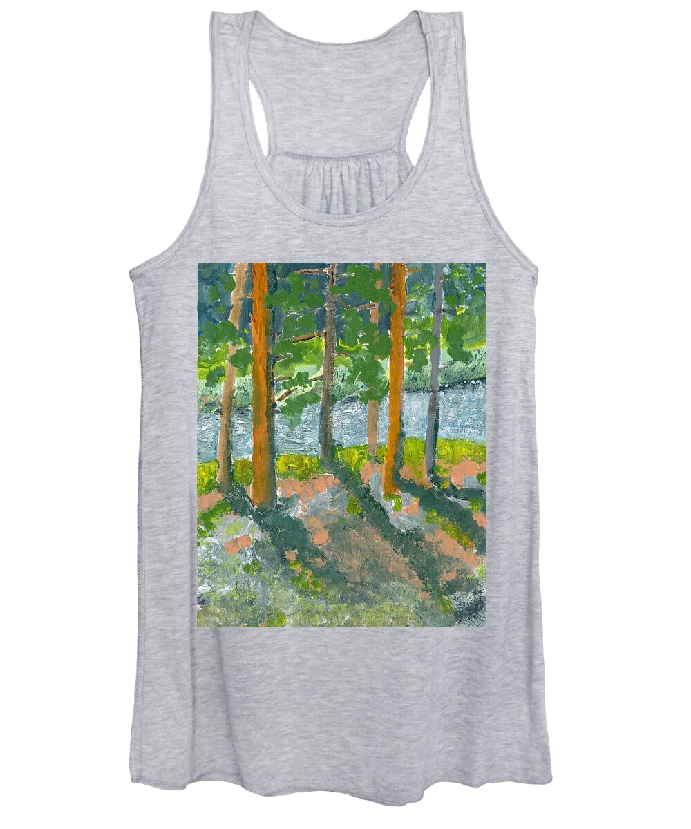 Black Hills Women's Tank Top featuring the painting Mountain Valley by Rodger Ellingson