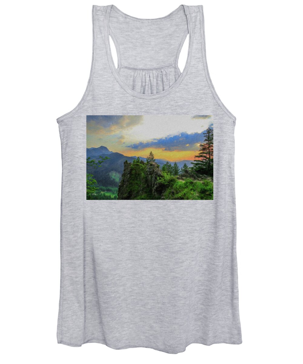 Landscape Women's Tank Top featuring the painting Mountains Tatry National Park - POL1003778 by Dean Wittle