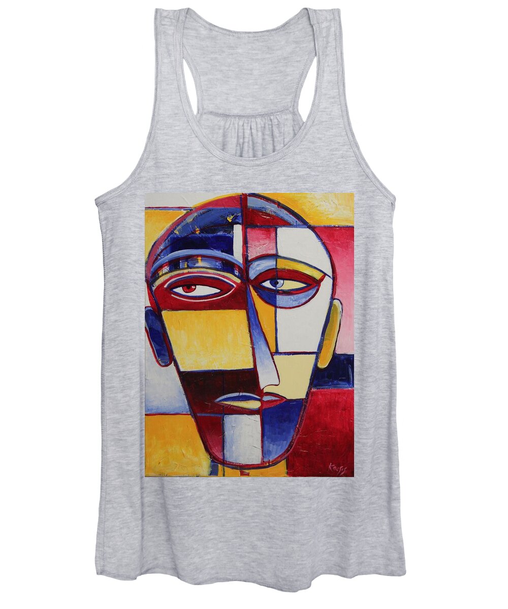 Face Women's Tank Top featuring the painting Mr. Man by Rollin Kocsis
