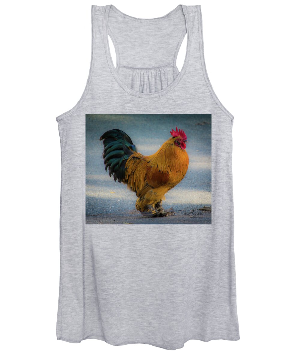 Chicken Women's Tank Top featuring the photograph Mr.Orange by Steph Gabler