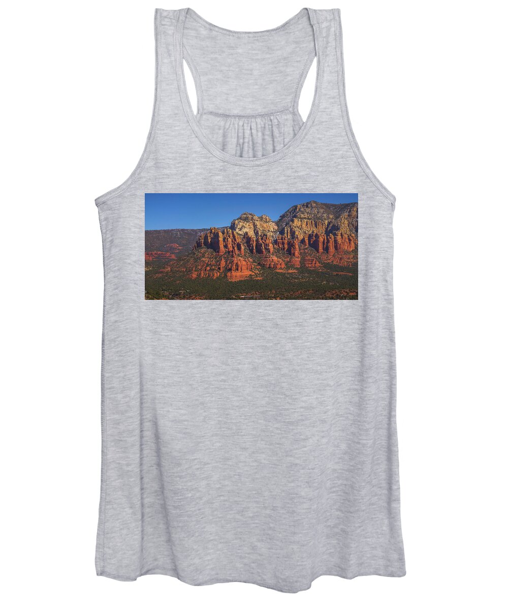 Airport Mesa Women's Tank Top featuring the photograph Munds Mountain Panorama by Andy Konieczny