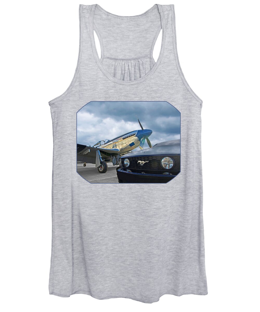 P-51 Women's Tank Top featuring the photograph Mustang GT with P51 by Gill Billington