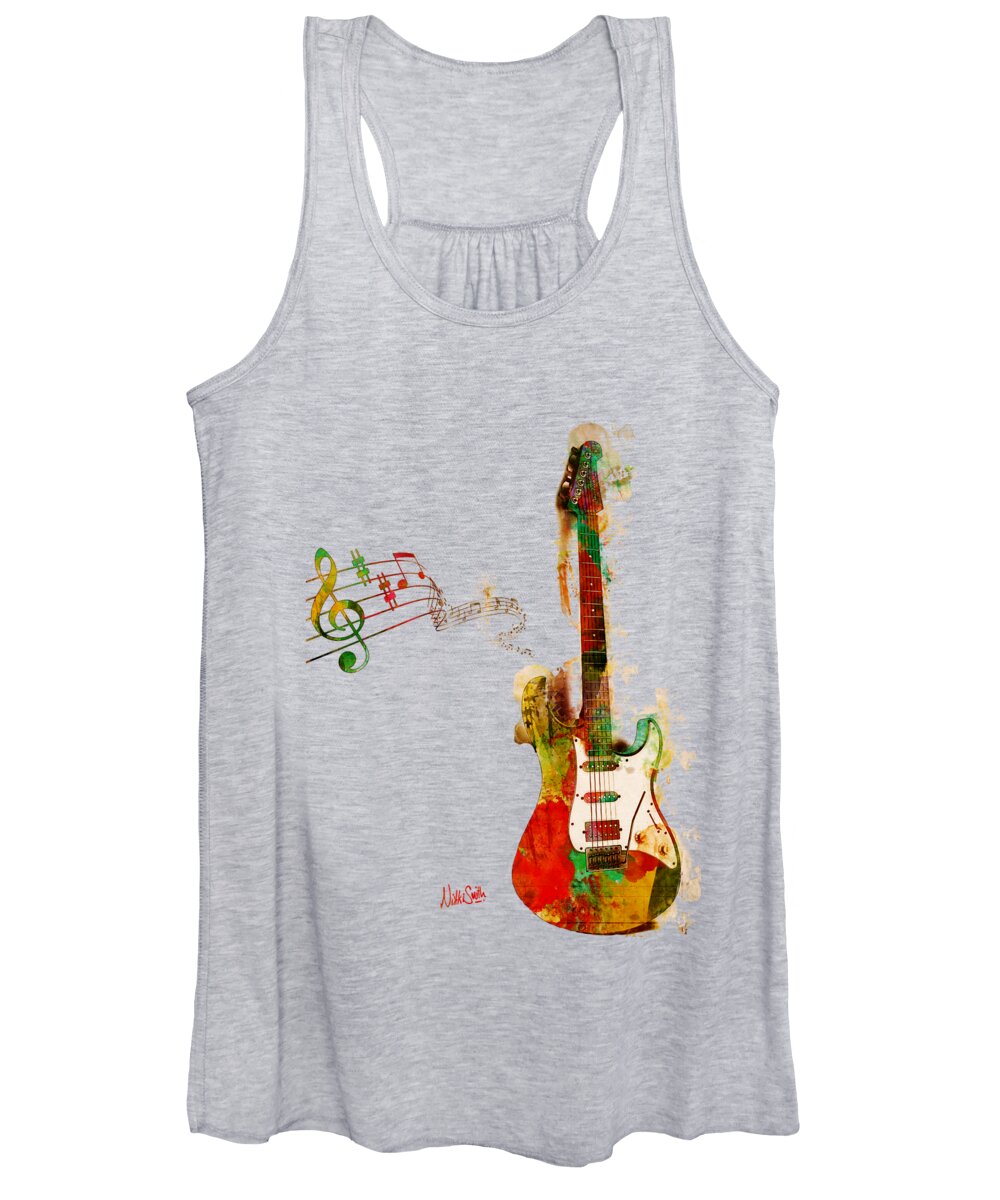 Guitar Women's Tank Top featuring the digital art My Guitar Can SING by Nikki Smith
